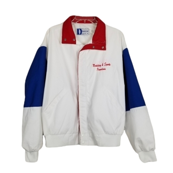 Dunbrooke Other - Dunbrooke Windbreaker Men's Size Large Vintage USA Made Full Zip Red White Blue